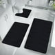 thumbnail image 4 of Juego de alfombrillas de baño de espuma suave | 3 alfombrillas de baño con base antideslizante | Ultraabsorbentes y lavables a máquina | Alfombrillas modernas para inodoro y ducha, 4 of 6