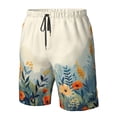 thumbnail image 4 of Zufioo Floral Mountain Landscape for Men's Casual Beach Shorts, Sports Fitness Quick-drying Drawstring Shorts with Pockets for Home Wear-Large, 4 of 6