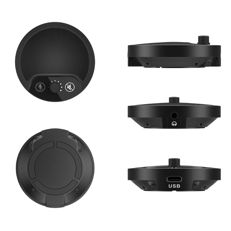 Omnidirectional Condenser Microphones Flat Appearance Mic Universal 3.5mm Plug Noise Cancelling High Sensitivity