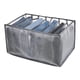 thumbnail image 3 of Organizador de Ropa Cajones Armario Compartimiento Separación Ropa Interior Portátil 7 Rejillas Caja de Almacenamiento Malla Lavable (2 Piezas Gris Grande), 3 of 5