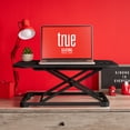 thumbnail image 4 of True Seating Ergo Standing Desk Converter, Height Adjustable, Black, 26.8 inch, 4 of 11