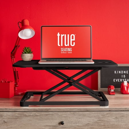 True Seating - Ergo Height Adjustable Laptop Riser Stand - Black