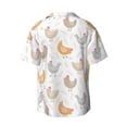 thumbnail image 2 of Vsdgher Funny Chicken Print Men's Wrinkle Free Untucked Cuban Shirt Business Casual Button Down Shirts Short Sleeve Shirt, 2 of 7