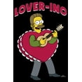 thumbnail image 2 of Men's The Simpsons Valentine's Day Ned Flanders Lover-ino Graphic Tee Black Small, 2 of 5