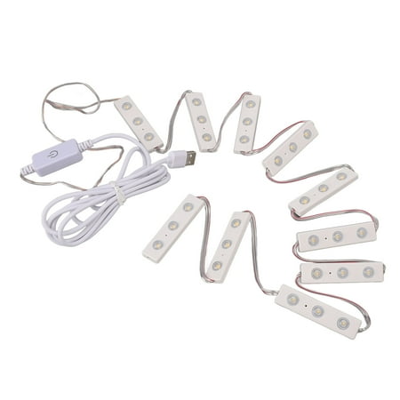 

Vanity Make Up Strip Light 4000-5000K LEDVanityMirrorLight One Button Start High Brightness For Bathroom 10 String 30pcs Light Chips