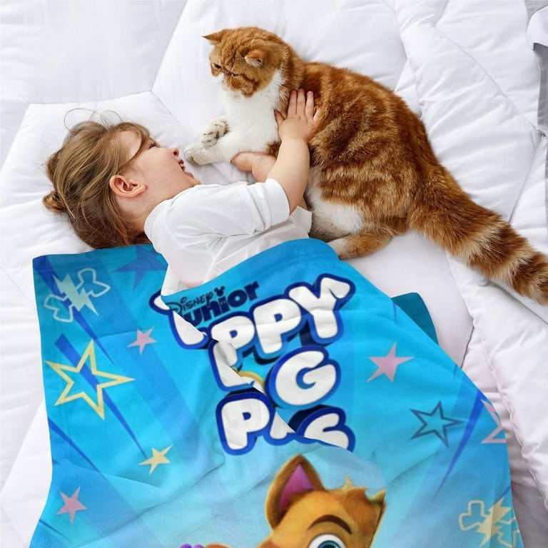 Puppy Dog Pals Flannel Blanket Soft Bed Sofa Throw Birthday Gift for Kids
