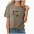 thumbnail image 5 of Towmus Women Plus Size Blouse Graphic Halloween Cute Casual Letter T-Shirt Short Sleeve Funny Top Tees, 5 of 6