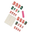 thumbnail image 2 of 24Pcs Christmas Press on Nails, Red Green Festive Spooky Fake Nails Set, Reusable False Nails for Holiday Party Daily Wear Women Girls, Christmas Nail Art, 2 of 6