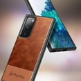 thumbnail image 7 of For Samsung Galaxy S20 FE 5G with Tempered Glass Screen Protector (Full Coverage), Nagebee Premium Cowhide Leather Hybrid Defender Protective Shockproof Rugged Durable Case -Brown, 7 of 7