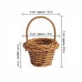 thumbnail image 2 of Mini Bamboo Basket Hand-Woven Tiny Storage Bin Natural Wood Small Decorative Organizer 4x4x3 Inch for Home Decor Small Items Crafts Gift Packaging Decoration, 2 of 5