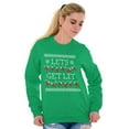 thumbnail image 4 of Ugly Christmas Lights Lets Get Lit Sweatshirt for Men or Women Brisco Brands X, 4 of 5