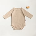 thumbnail image 2 of Sngxgn Babies' Cotton Long-Sleeve Bodysuit(Khaki,80), 2 of 5
