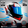 thumbnail image 3 of Casco . Abatible AXS SF501 Blanco XL 2025, 3 of 9