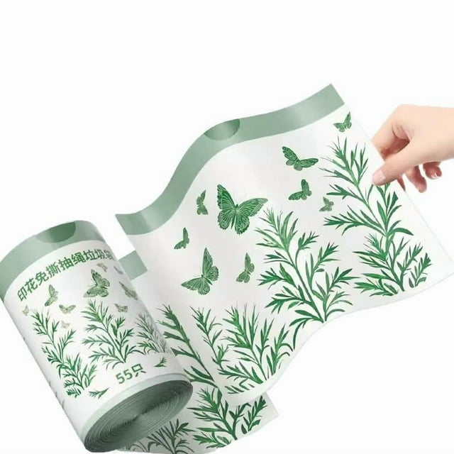 Rubbish Bags For Home Use - Heavy Duty Drawstring Can Liner with Handles - Large Capacity Kitchen Garbage Bags for Rooms and Hallways