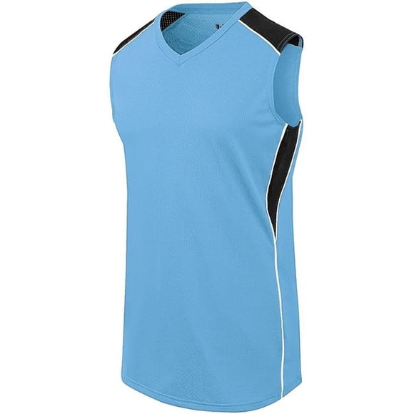 Girls Dynamite Jersey - Columbia Blue, Black & White - Medium