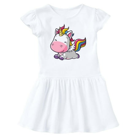 

Inktastic Cute Flying Unicorn Gift Baby Girl Dress