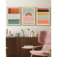 thumbnail image 3 of SHENIFY Boho Abstract Wall Art Mid-Century Color Block Shape Illustrations Modern Minimalist Painting Decorative Artwork 11x14in3pcs Natural Framed, 3 of 5