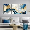 thumbnail image 4 of Blue Gold Marble Canvas Wall Art Abstract Blue Gold White Wall Decor Pictures Modern Paintings Posters Prints for Living Room Bedroom Office Home Decoration, 4 of 6