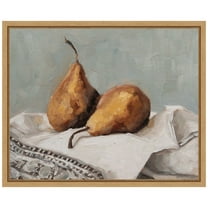 Amanti Art Pair of Pears II Framed Canvas Wall Art Print