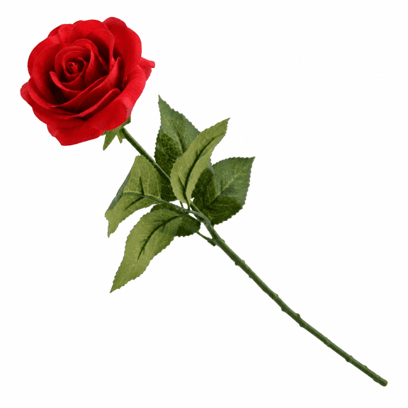 Red Rose Artificial Flowers, 1Pc Single Red Rose for Valentine's Mother's Day Home Decor Centerpieces Party Wedding Anniversary Decorations