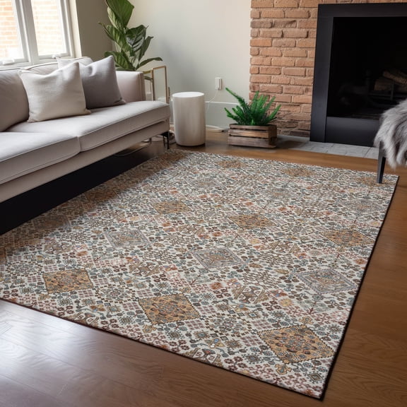 Addison Rugs Chantille Indoor/Outdoor Traditional Global Beige Machine Washable Rectangle Rug, 10' x 14'