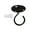 Black, variant on Farfi 1 Set Ceiling Hook Large Size Anti-rust Great Load Bearing Anti-deformed Anti-falling Hang Bird Feeder Wall-mounted Wall Ceiling Wind Chimes Hook for Home (Golden)