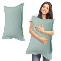 Sruoe, 100% Cotton Pillowcase, 300 Thread Count Wrinkle Resistant Smooth Quick Dry Pillow Covers, Solid Color Soft Cooling Crisp Breathable Organic Cotton Pillowcase, Extra Soft Pillowcase, 29x19in