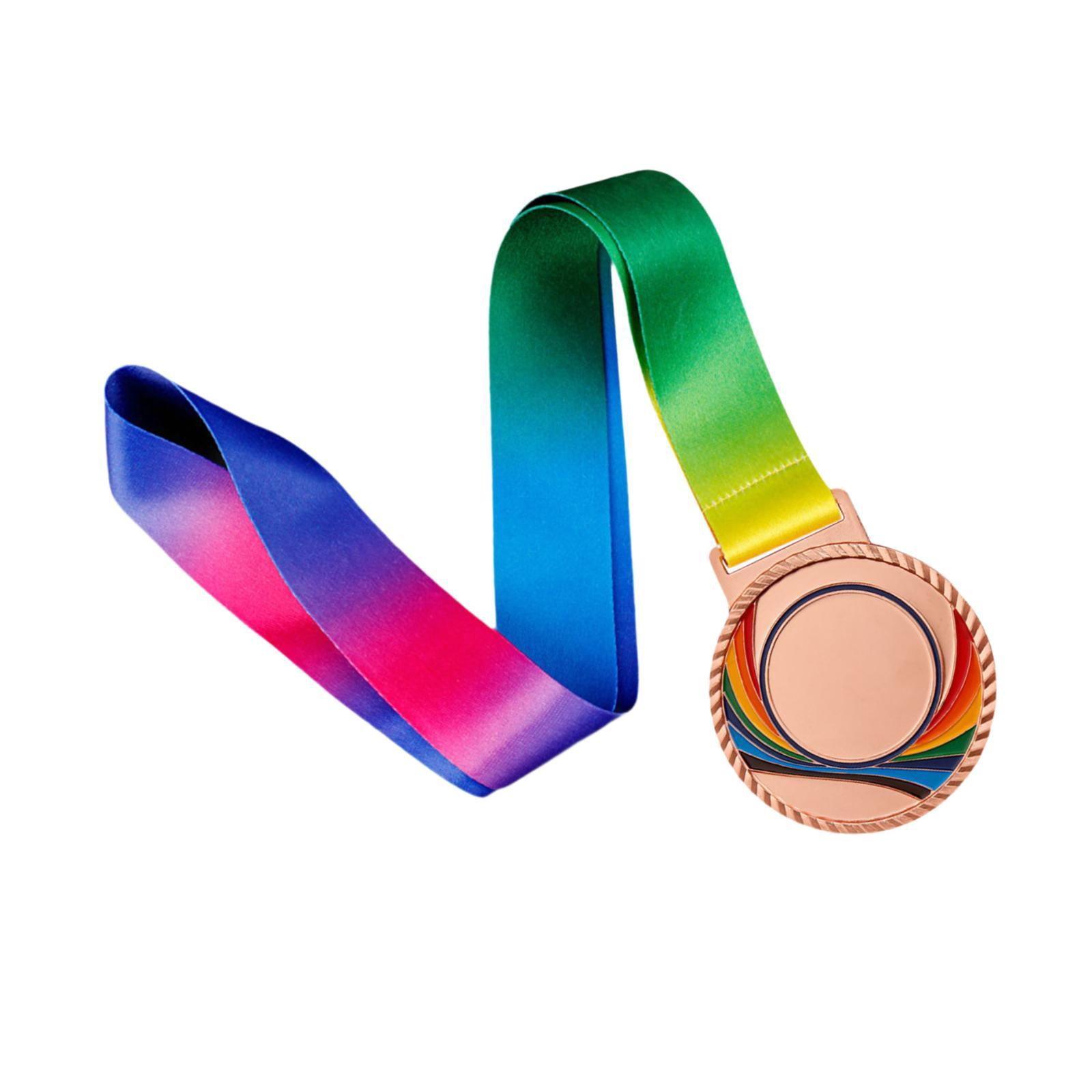 harayaa 4x Award Medal with Neck Ribbon Zinc Alloy 1ST 2ND 3rd Prizes Winner Medal Trophy Medal for Parties Softball Events Kids Adults