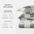 thumbnail image 3 of Noble Linens 2-Piece Gray Gingham Print Comforter Set, Twin/TwinXL, 3 of 13