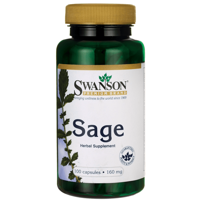 Swanson Sage 101 Extract 160 mg 100 Capsules