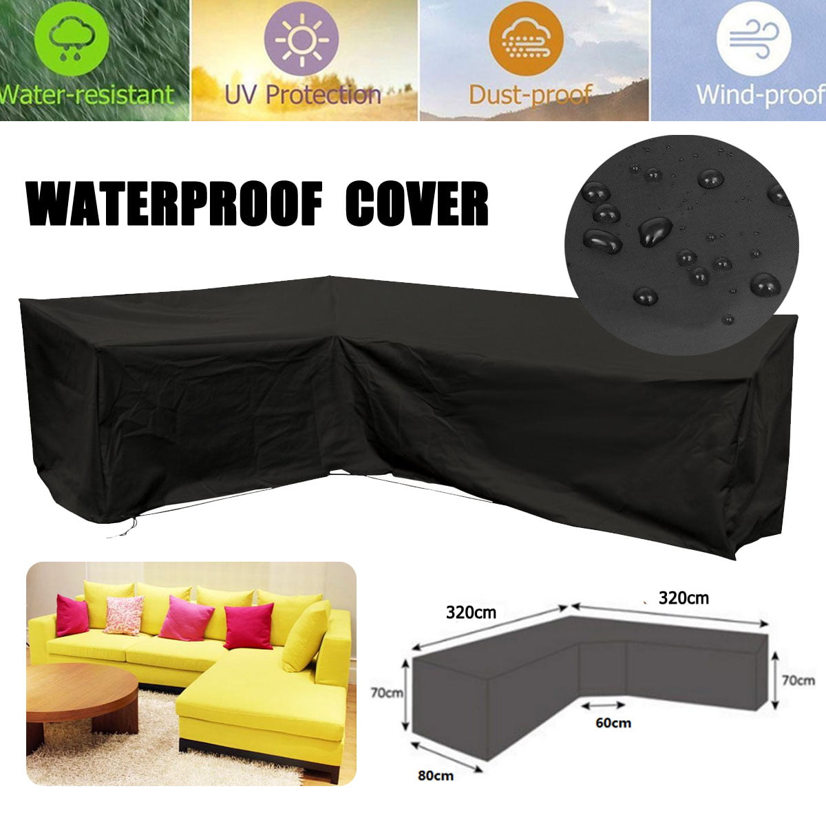 L Shaped Patio Sofa Cover Outdoor, L Shaped Patio Furniture Cover Canada