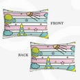 thumbnail image 2 of Gukieu Space Doodle Print Plush Pillow Cover, Hidden Zipper Pillow Protector without Pillow Core, Suitable for Bedroom, Office, Car Decoration-14"x20", 2 of 6