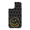 thumbnail image 3 of DistinctInk Custom SKIN / DECAL compatible with OtterBox Defender for iPhone 11 (6.1" Screen) - Yellow Smiley Face Black Grey Damask, 3 of 5