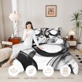 thumbnail image 3 of Homewish Gradient Watercolor Twin Comforter Sets,Abstract Geometric Bedding Set,Black White,Reversible,2pcs,1 Comforter and 1 Pillowcase, 3 of 7