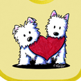 thumbnail image 4 of Inktastic Valentine Westie Duo Boys or Girls Baby Bib, 4 of 4