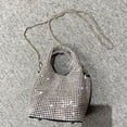 thumbnail image 5 of Mini bolsos de noche tipo cubo para mujer, bolso de mano y monedero de diseñador de lujo, novedad de 2024, con correa de cadena de diamantes de imitación brillantes para PC, 5 of 5