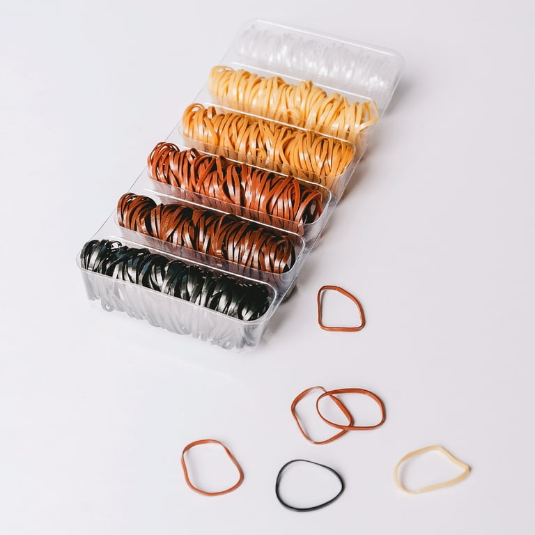 Gimme Elastic Plastic Ponytail Holder Hair Tie, Neutral Colors, 500 CT
