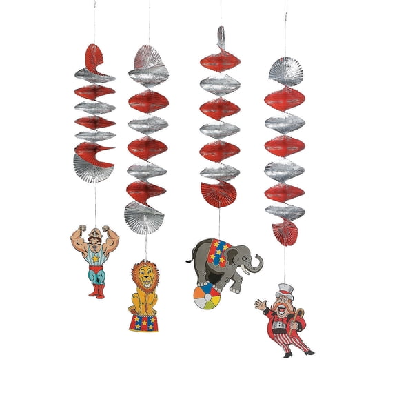 Big Top Dangling Spirals - 12 Pieces
