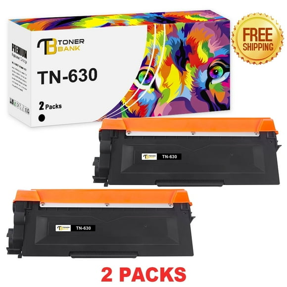 Toner Bank 2-Pack TN630 Toner Cartridge Compatible for Brother TN-630 TN 630 MFC-L2700DW HL-L2300D L2380DW MFC-L2700DW DCP-L2540DW Printer Ink (Black)
