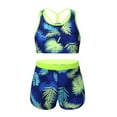 thumbnail image 3 of inhzoy Kids Girls Tankini Swimsuit Bikini Set Racerback Tank Top Shorts, 3 of 4