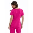 thumbnail image 2 of Barco Grey's Anatomy Stretch GRST013 Women's Zoe Three Pocket Surplice V-Neck Scrub Top Pink Orchid S, 2 of 2