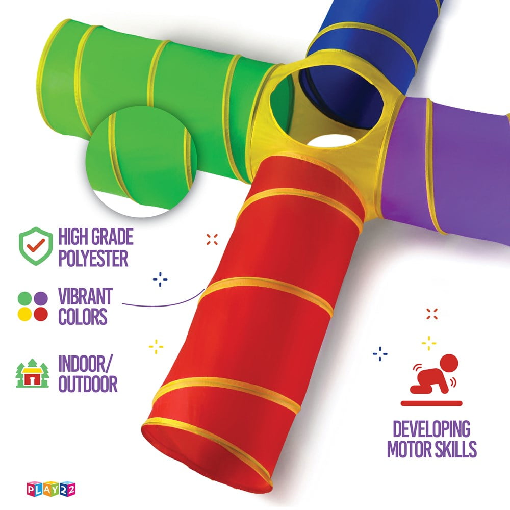 Buy Play22USA 4Way Play Tunnel For Kids To Crawl Through 8 Feet, Kids