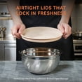 thumbnail image 6 of NULAS 6-Piece Stainless Steel Mixing Bowl Set with Lids, Nesting Metal Bowls for Kitchen – 4.5/3/2.5/2/1.5/0.75 qt, Great for Prep, Baking & Serving, Khaki, 6 of 8
