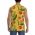 thumbnail image 4 of Fotbe Colorful Vegetables Men's Camiseta sin Mangas Estampada para Hombres, Playera Casual para Gimnasio, Entrenamiento, Playa-XX-Large, 4 of 7