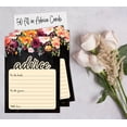 thumbnail image 6 of Inkdotpot Set Of 50 Advice For The Bride & Groom Black Floral Advice Cards Wedding Activity Game, Guestbook Alternative 5x7 inches, 6 of 8