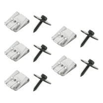 5 Sets Car Fender Liner Splash Shield Bumper Cover Screw for Mercedes-Benz 500 SEC 1993 Metal Black