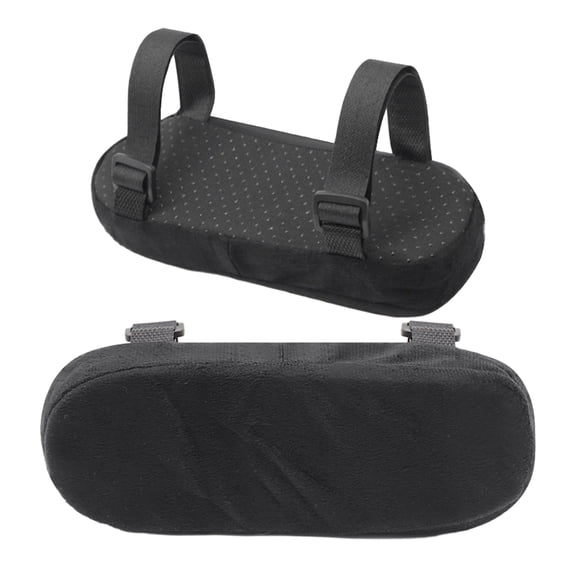 Shoreew 2Pcs Office Chair Arm Pad with Adjustable Straps Memory Foam Desk Gaming Chair Arm Rest Cover Multi-purpose Elbow Support Cushion Pillow