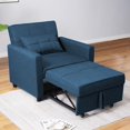 thumbnail image 5 of Mixoy Single Small Sleeper Sofa Bed with 3 adjustable inclinations, Futon Pull-Out Couch Chair for Living Room,Dorms,Offices Navy Blue, 5 of 5