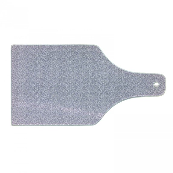 Floral Cutting Board, Scroll Style Ornament with Curly Leaves and Classic Baroque Influences, Tempered Glass Cutting and Serving Board, Wine Bottle Shape, Pale Mauve and Lavender, by Ambesonne