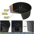 thumbnail image 4 of (2 pack) Vesteel 10 inch Cake Pan, Non-Stick Angel Food Cake Pan Chiffon Cake Mold Pound Cake Pan with Tube, Non-Toxic & Durable, 4 of 8